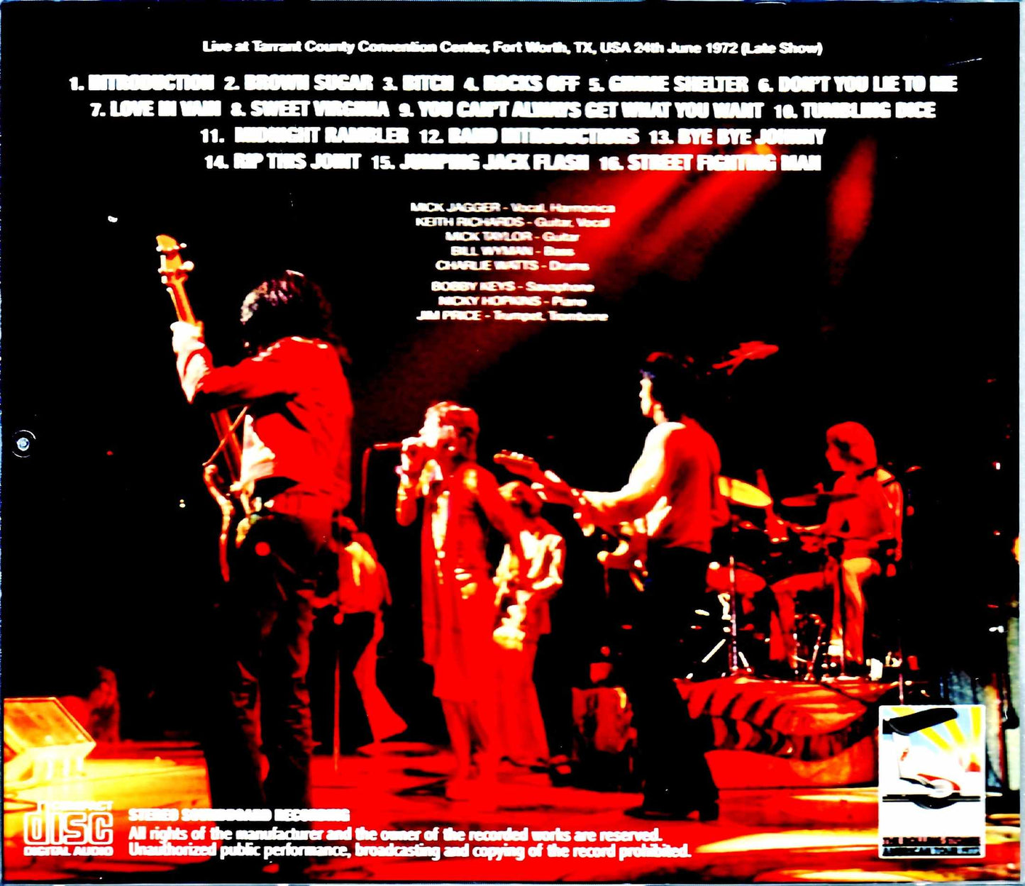 Rolling Stones/TX,USA 1972 Late Show Upgrade