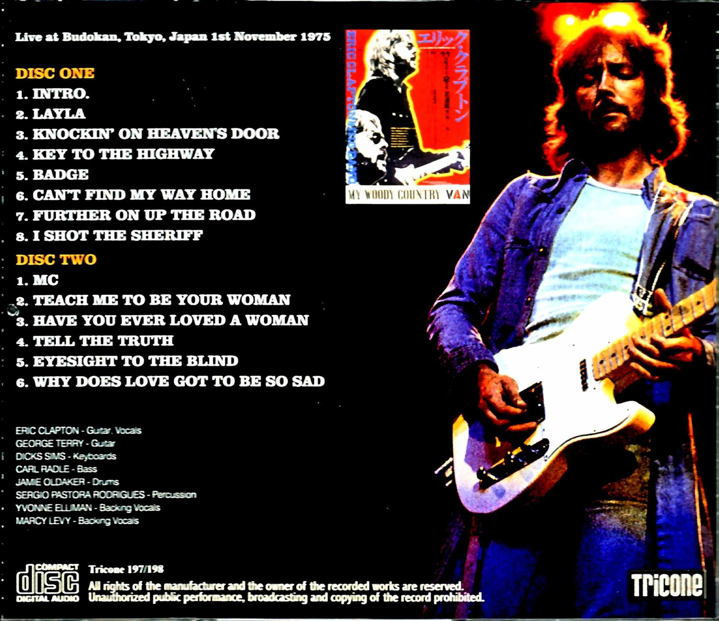 Eric Clapton/Tokyo,Japan 11.1.1975 Unreleased Master