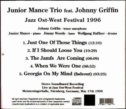 Junior Mance Trio Johnny Griffin Junior Mance Johnny Griffin/Germany 1996