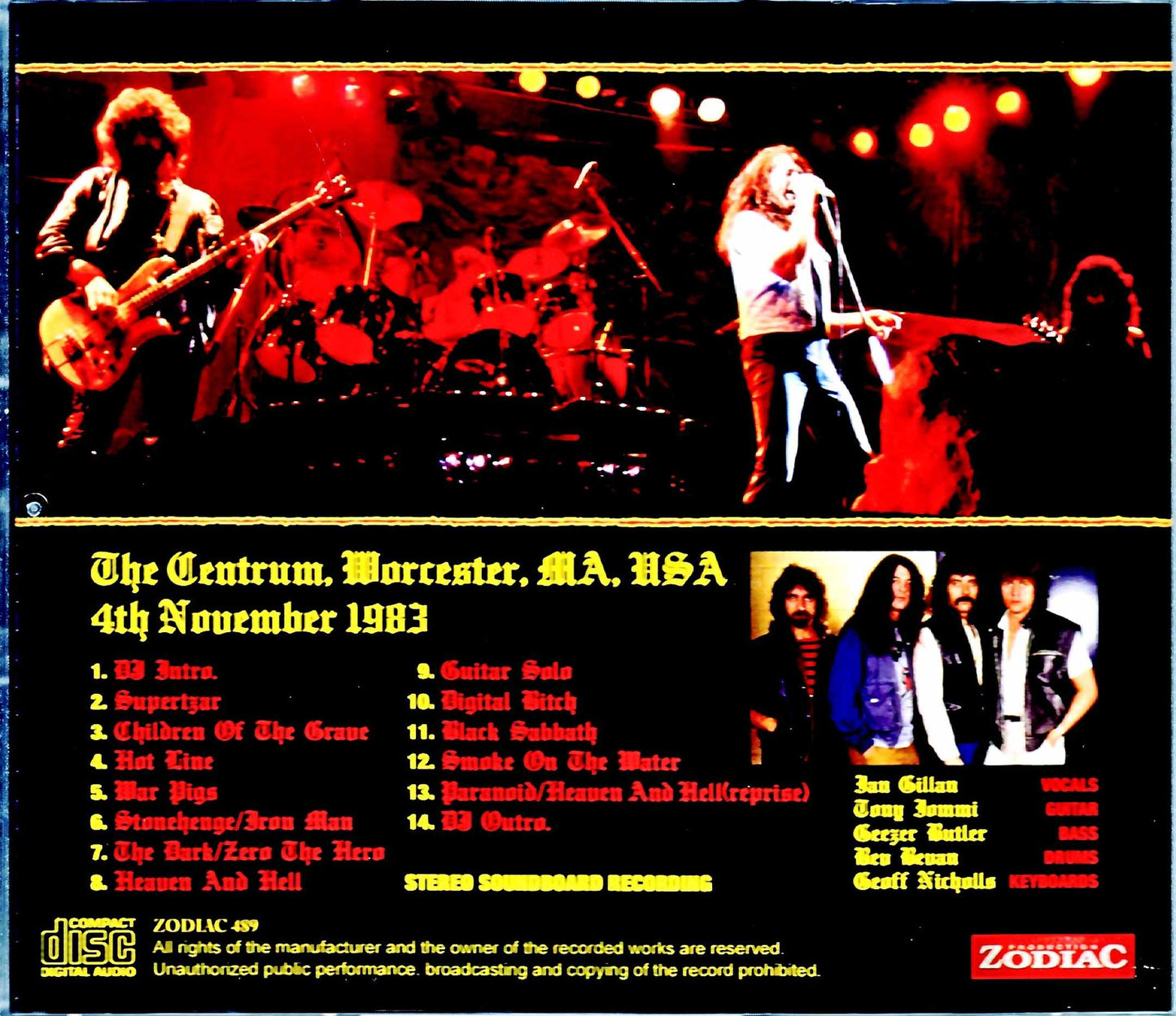 Black Sabbath/MA,USA 1983 Pre-FM Master