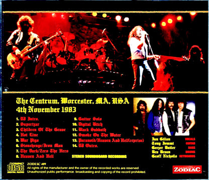 Black Sabbath/MA,USA 1983 Pre-FM Master