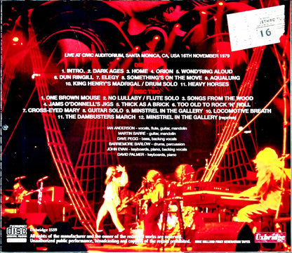 Jethro Tull/CA,USA 1979 Mike Millard 1st Generation Tapes