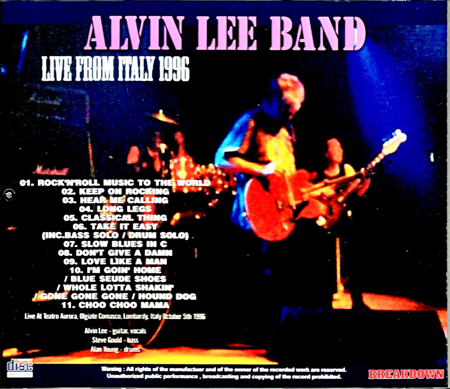 Alvin Lee Band Alvin Lee/Italy 1996