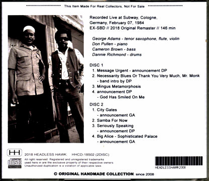 Don Pullen George Adams Quartet Don Pullen George Adams/Germany 1984 Complete