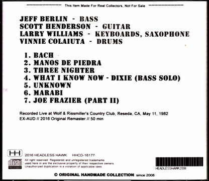 Jeff Berlin Group Scot Henderson Jeff Berlin Scott Henderson/CA,USA 1982