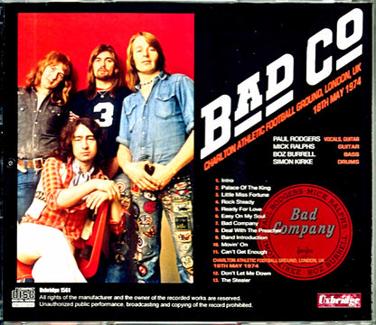 Bad Company/London,UK 1974 & more