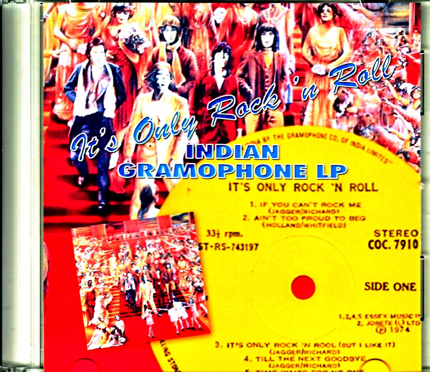 Rolling Stones/It's Only Rock 'N Roll Original Indian Gramophone LP Matrix