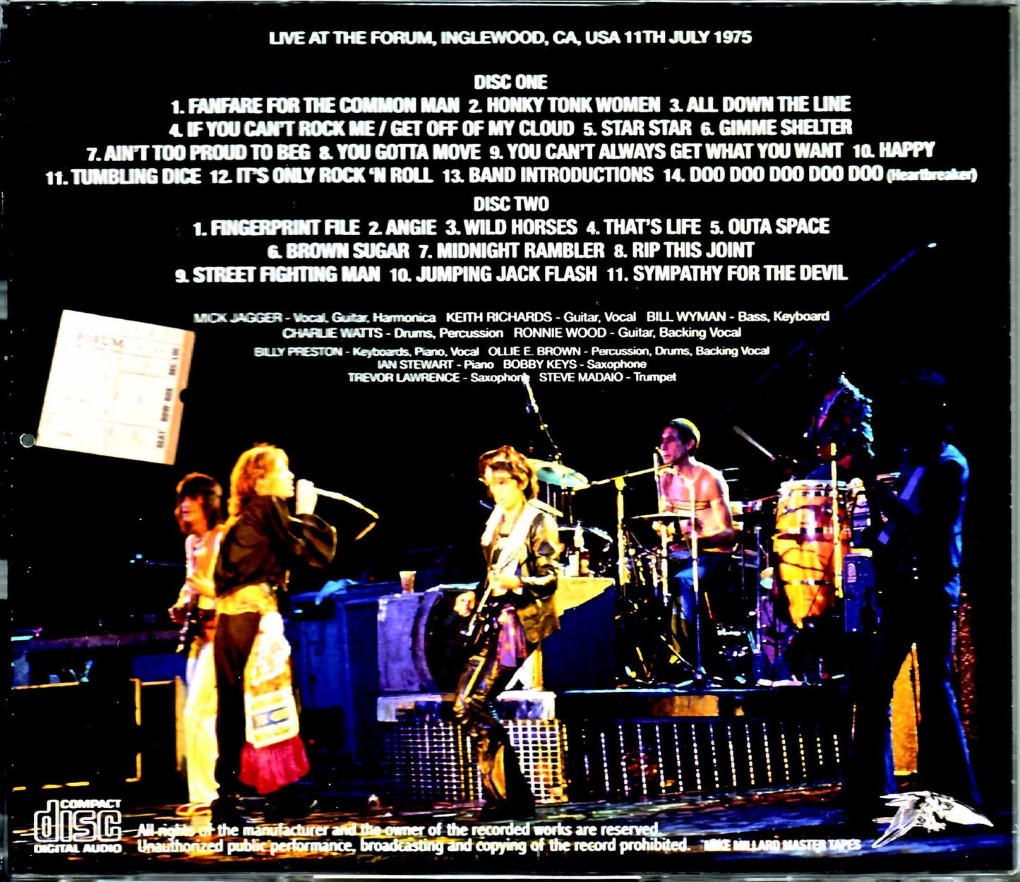Rolling Stones/CA,USA 7.11.1975 Upgrade