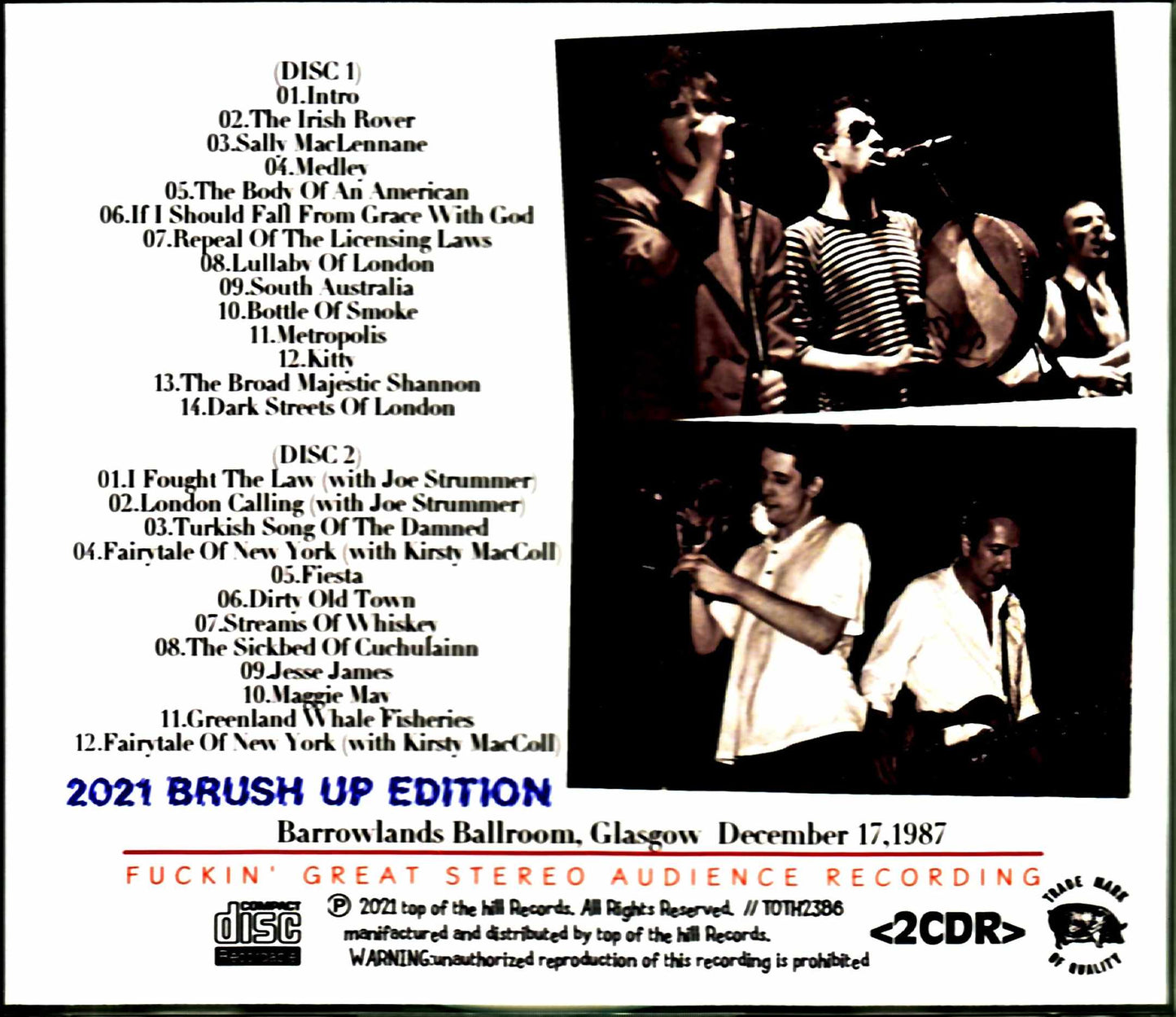 Pogues/Scotland,UK 1987 Complete