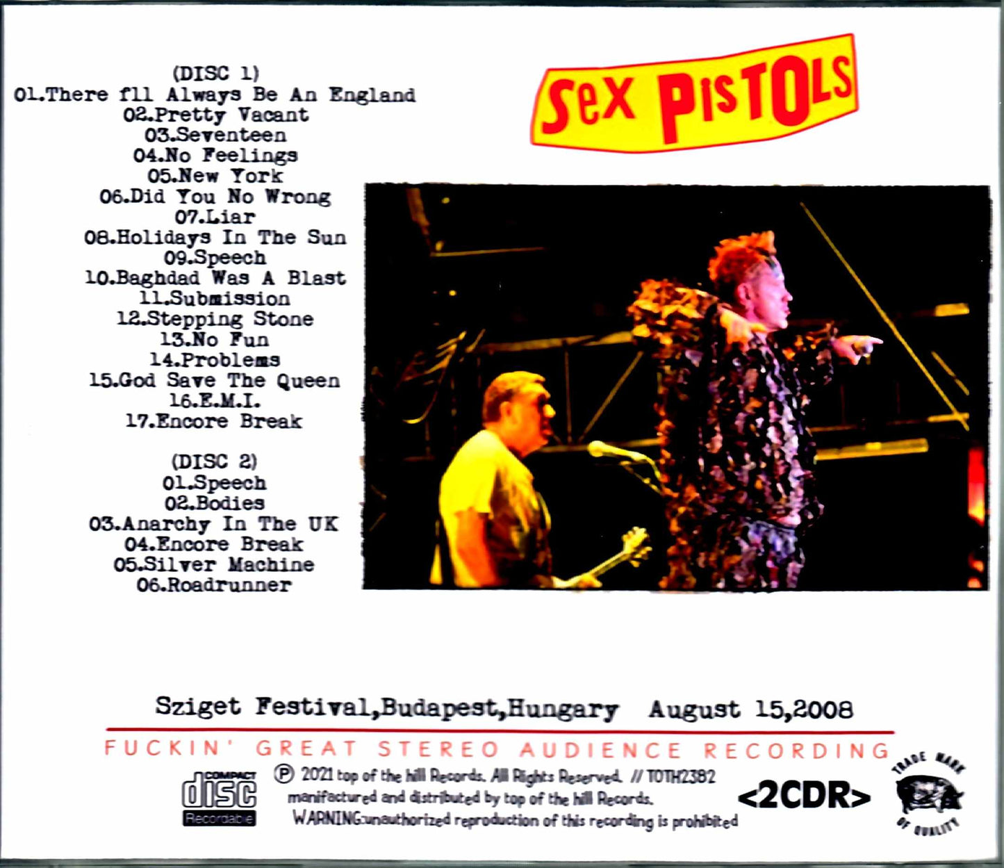 Sex Pistols Sex Pistols/Hungary 2008 Complete