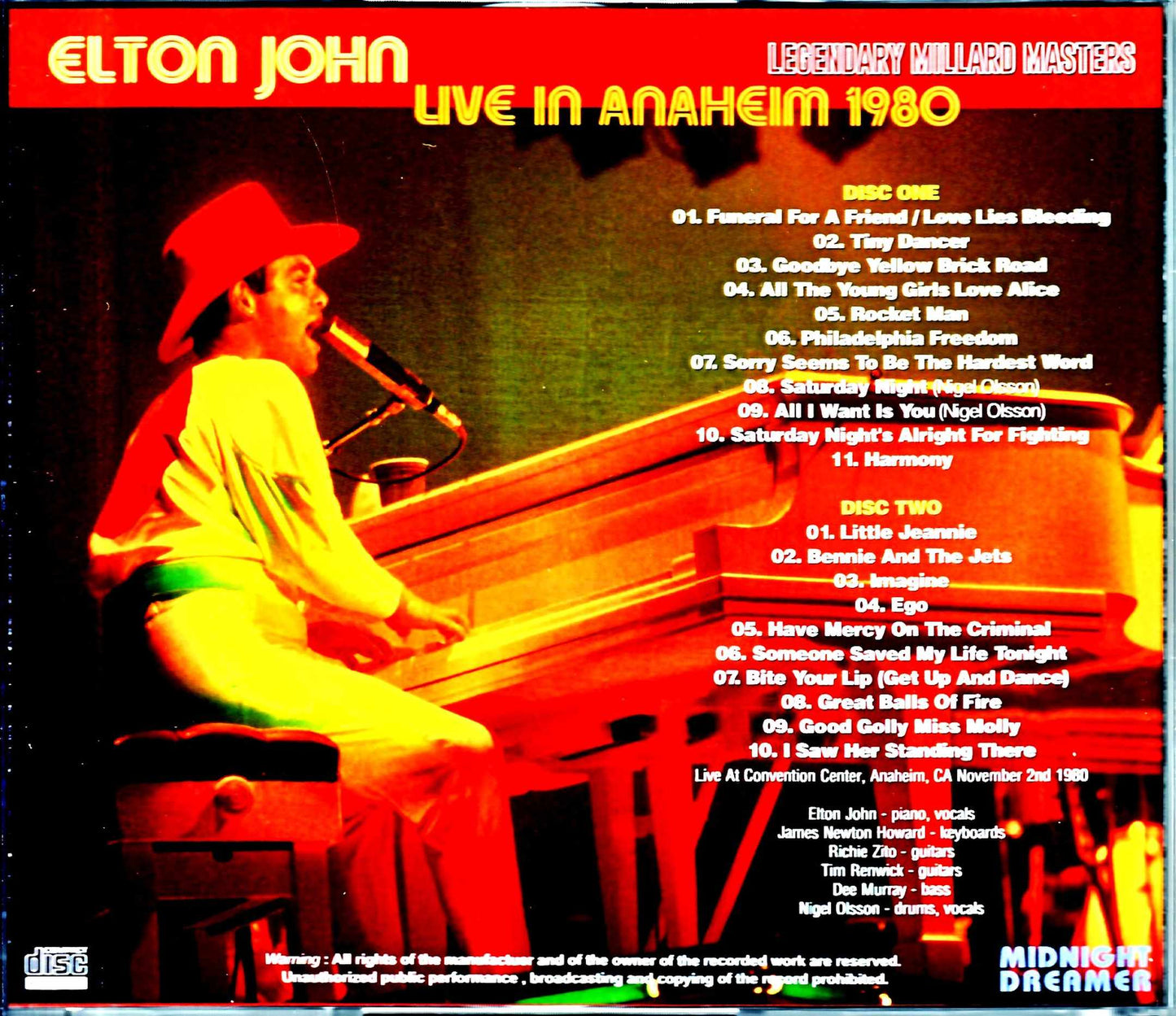 Elton John/CA,USA 1980 Complete