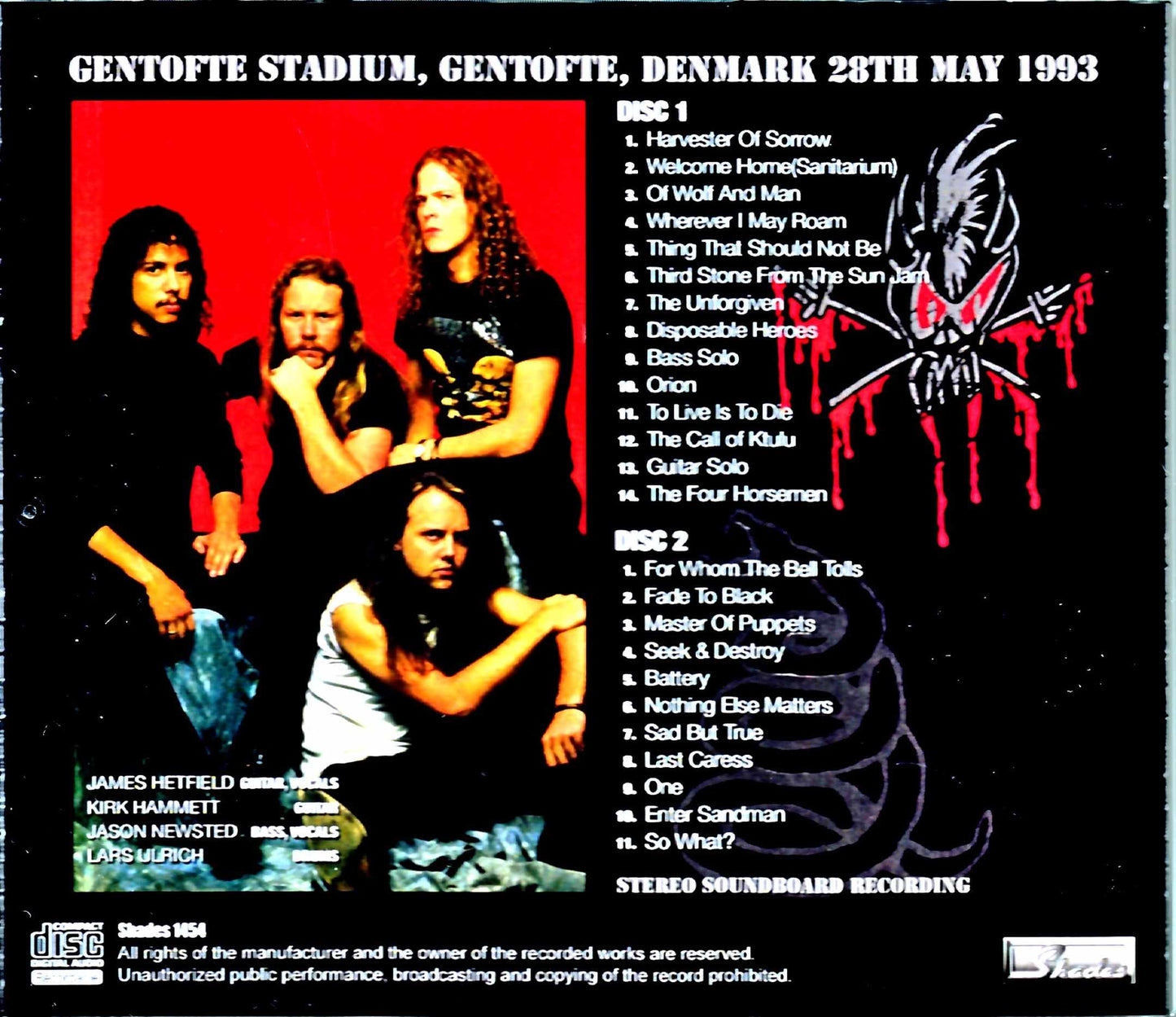 Metallica/Denmark 1993 DAT Master