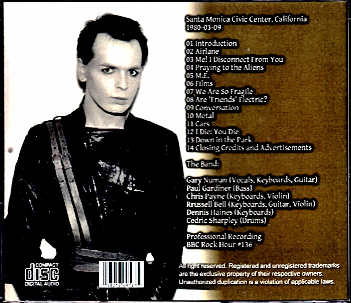 Gary Numan/CA,USA 1980