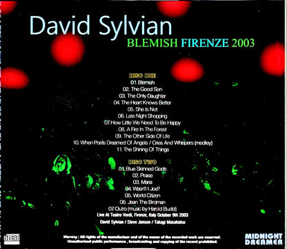 David Sylvian/Italy 2003