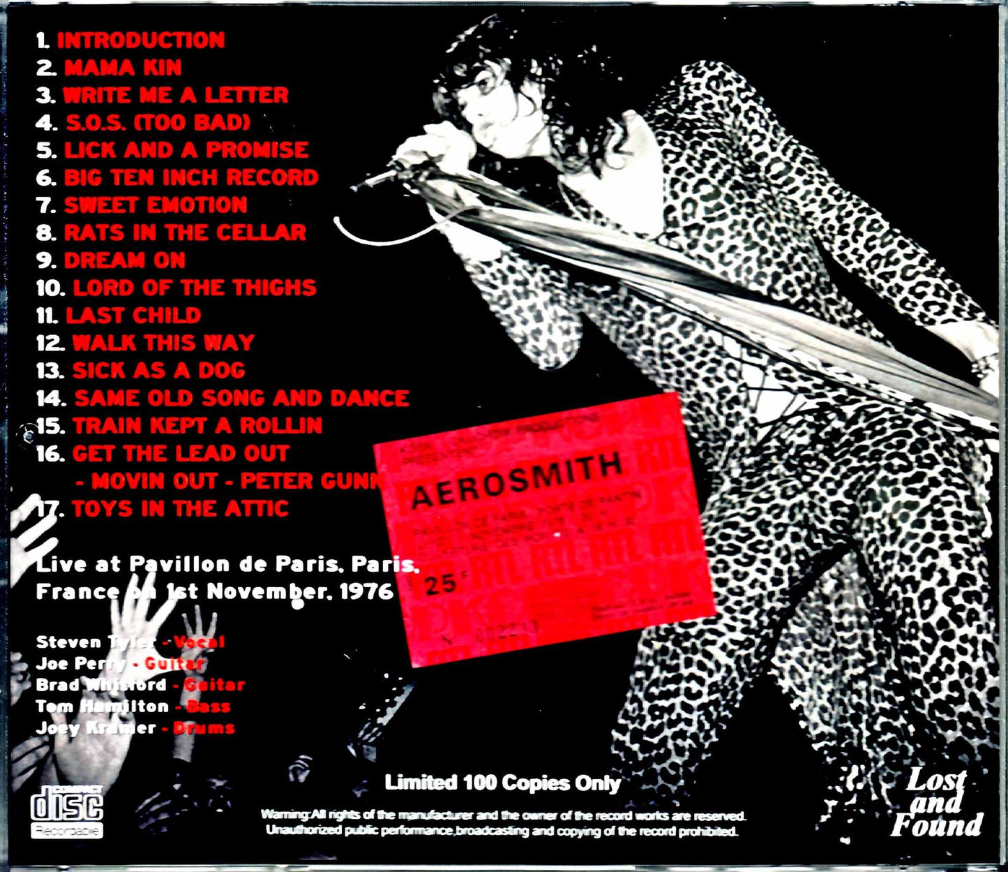 Aerosmith Aerosmith/France 1976 Complete