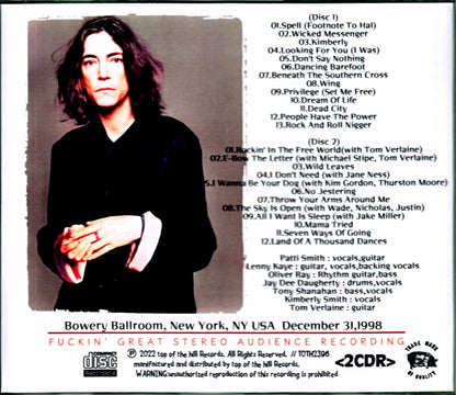 Patti Smith and Friends Patti Smith/NY,USA 1998 Complete