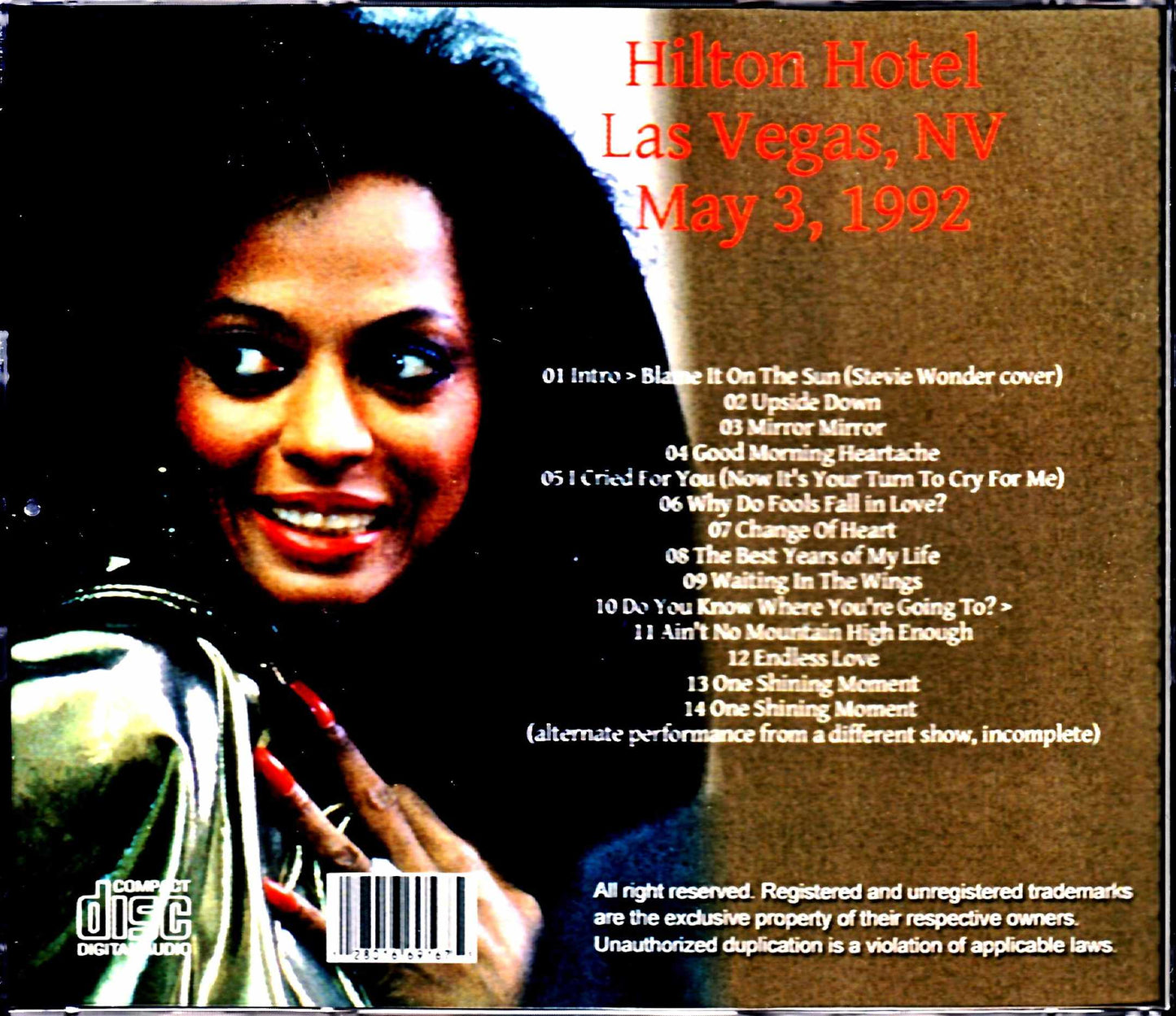 Diana Ross/NV,USA 1992