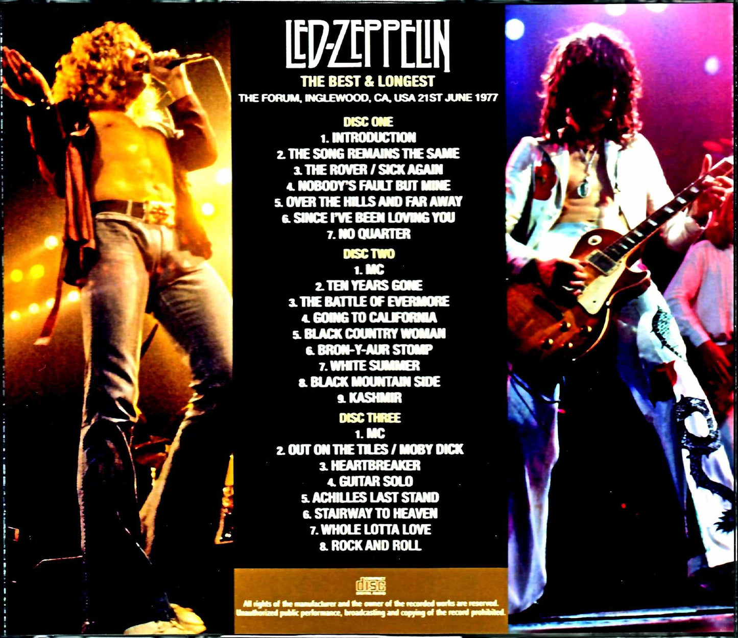 Led Zeppelin/CA,USA 6.21.1977 Best & Longest