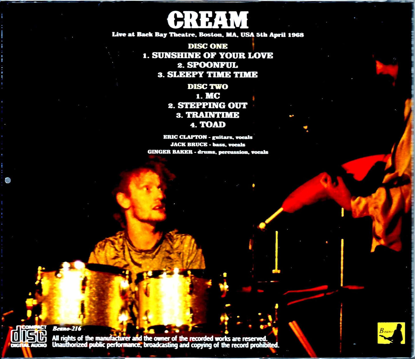 Cream Cream/MA,USA 4.5.1968 Upgrade