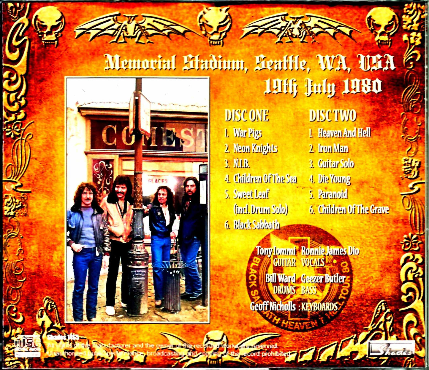Black Sabbath/WA,USA 7.19.1980