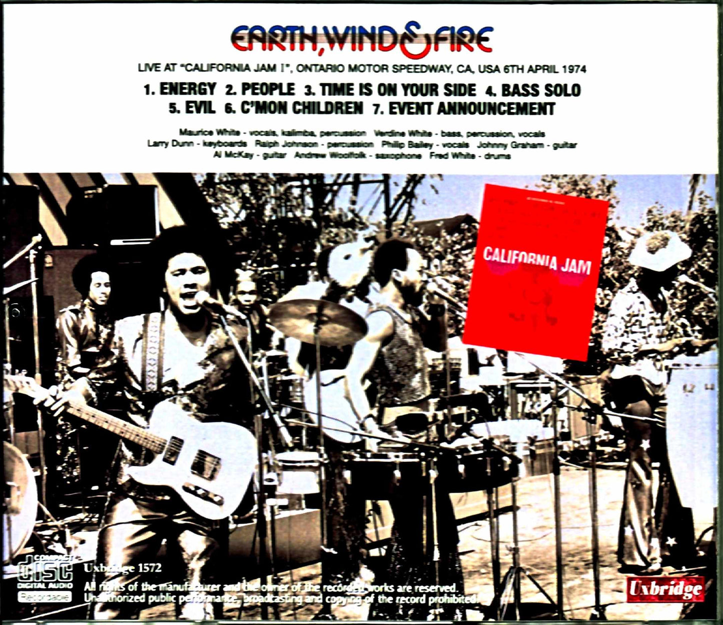 EW & F Earth,Wind & Fire/California Jam CA,USA 1974
