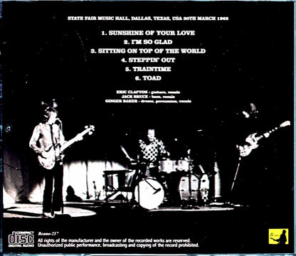 Cream/TX,USA 1968 New Source