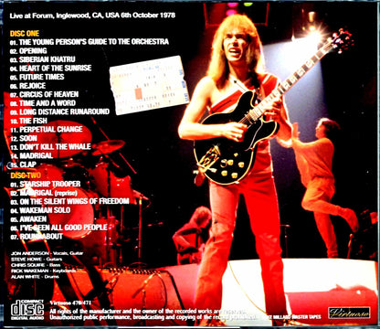 Yes/CA,USA 10.6.1978 Mike Millard Master Tapes Upgrade