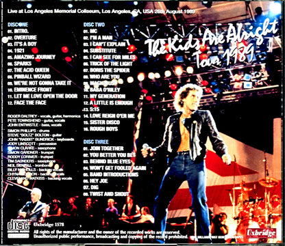Who,The Who/CA,USA 1989 Mike Millard First Generation Tapes