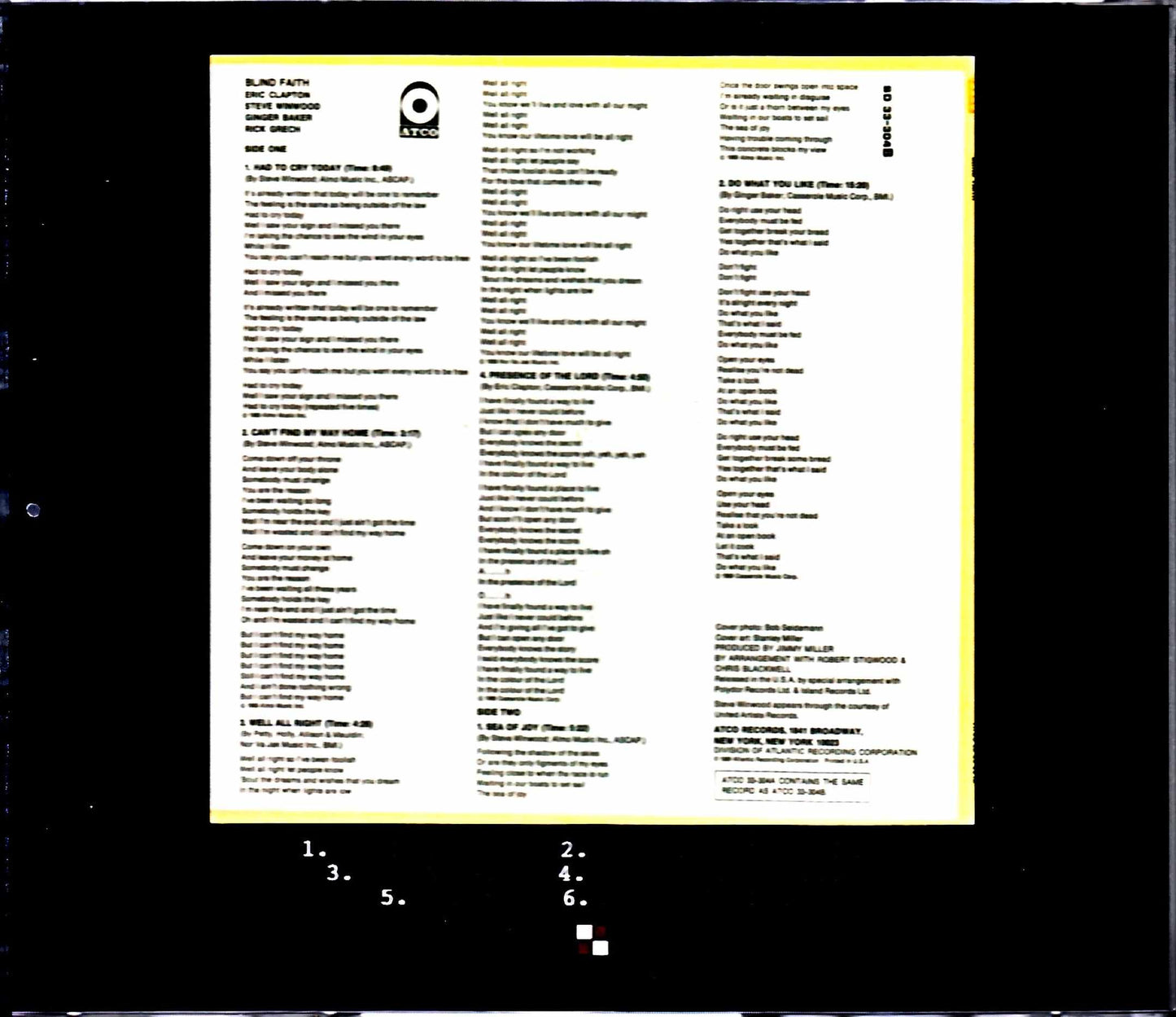 Blind Faith D/J Copy Monaural