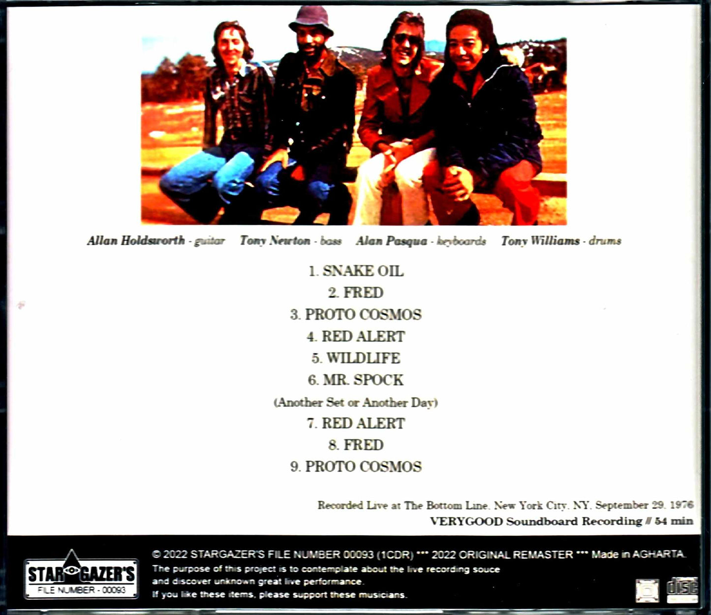 Tony Williams Lifetime Allan Holdworth Tony Williams Allan Holdworth/NY,USA 1976