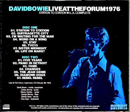 David Bowie/CA,USA 2.9.1976 Complete