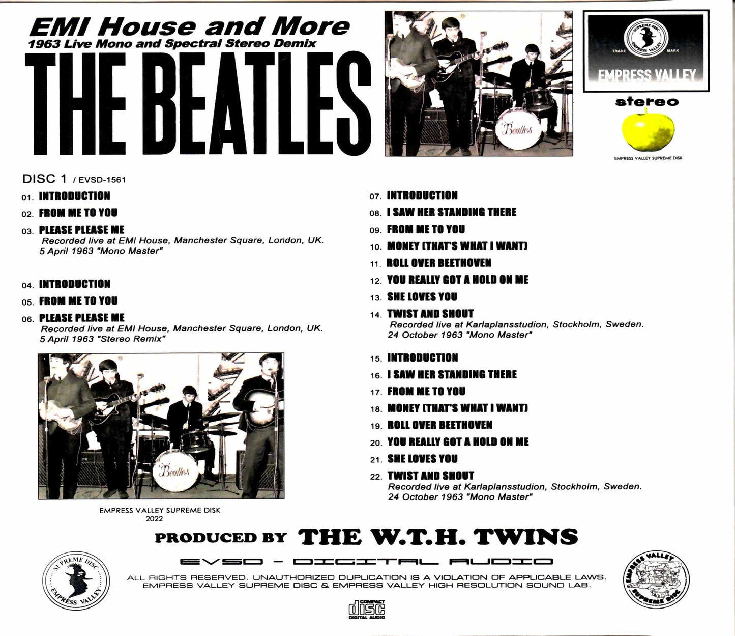 Beatles Private performance at EMI, London, UK 1963