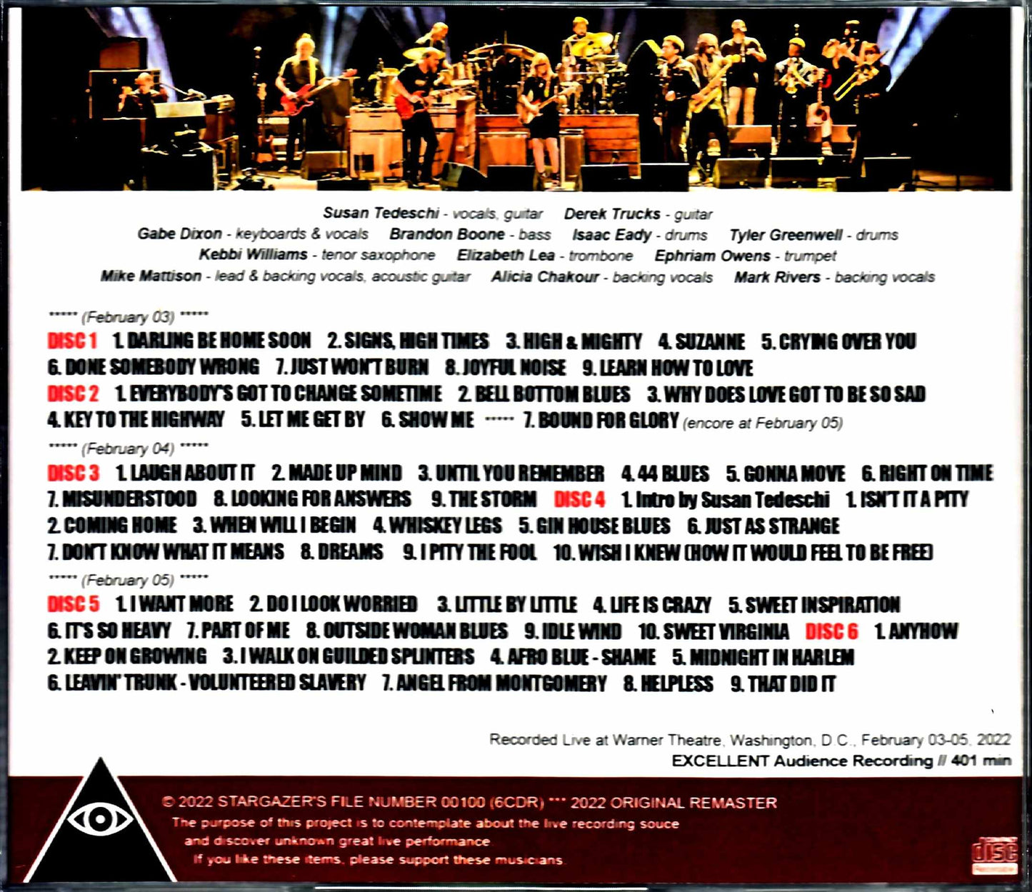 Tedeschi Trucks Band/WA,USA 2022 3Days Complete