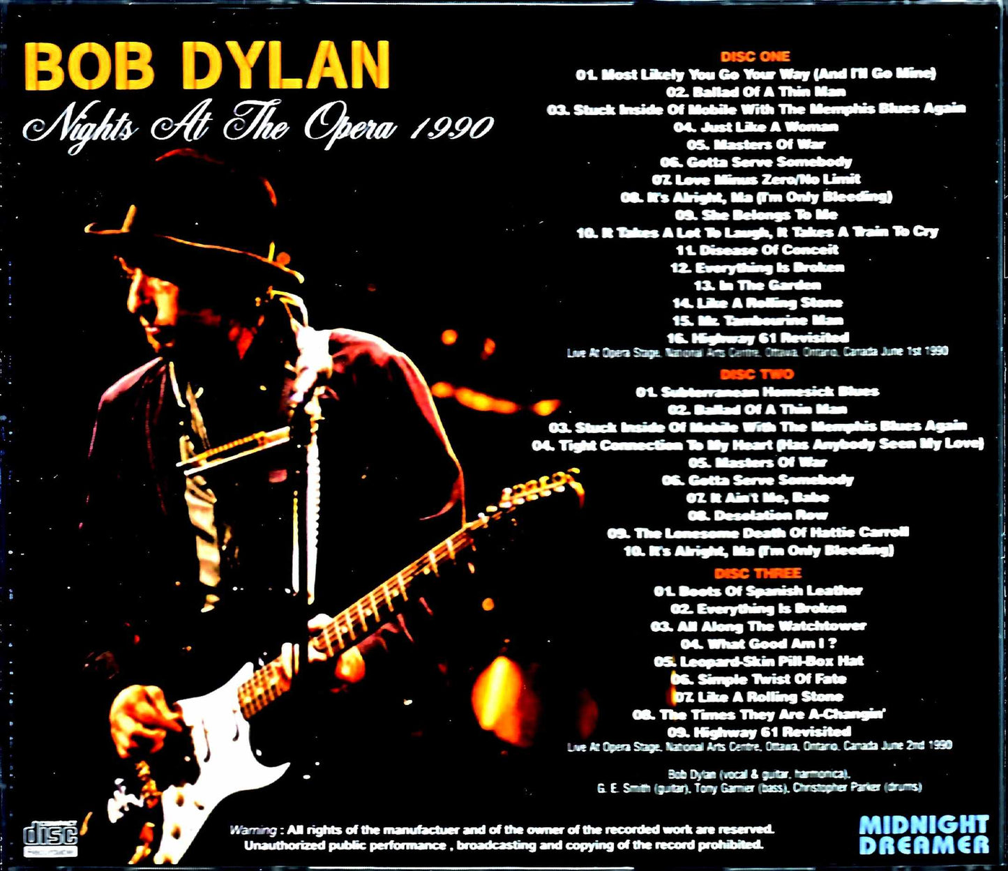 Bob Dylan/Canada 1990 2Days
