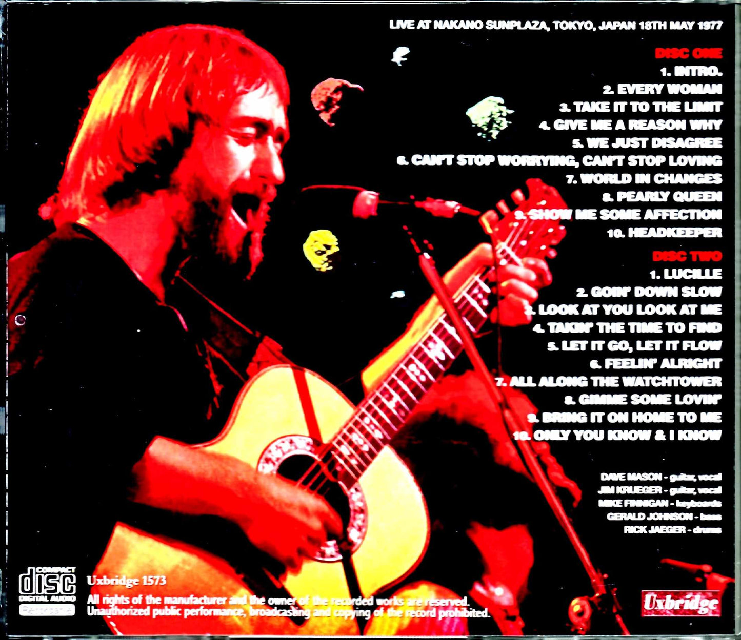 Dave Mason/Tokyo,Japan 5.18.1977