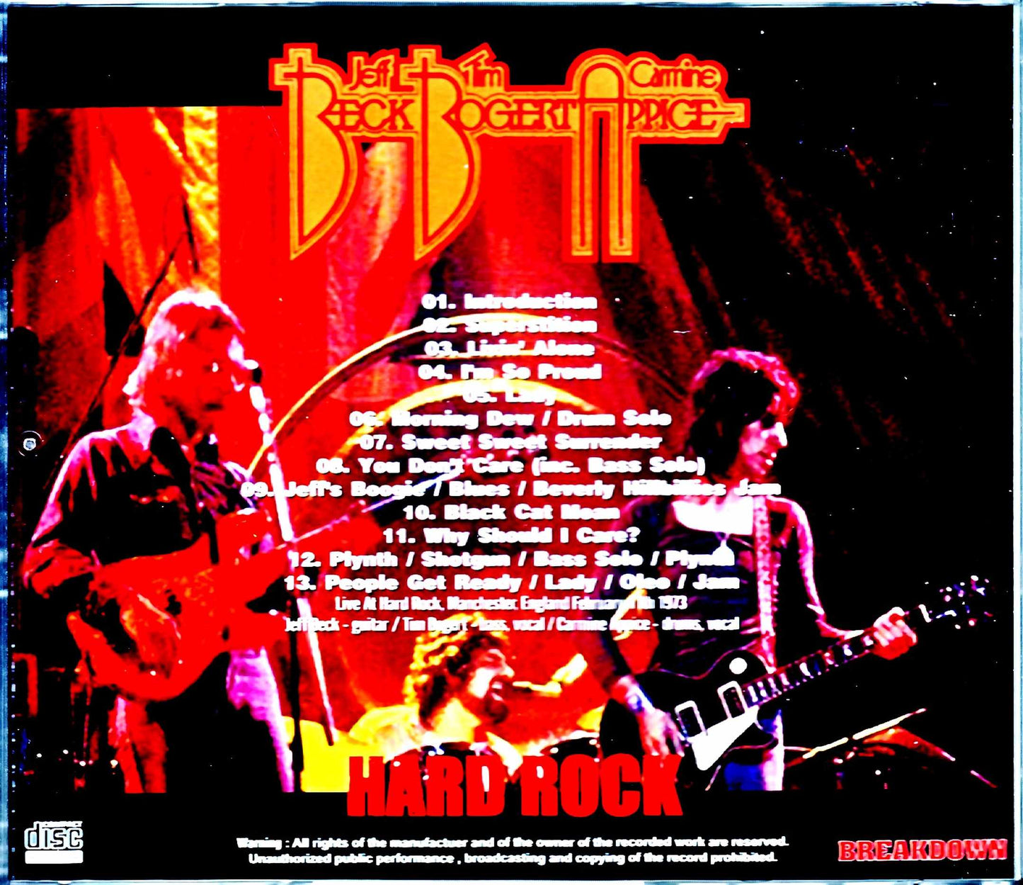 Beck, Bogert & Appice/England,UK 1973 Complete
