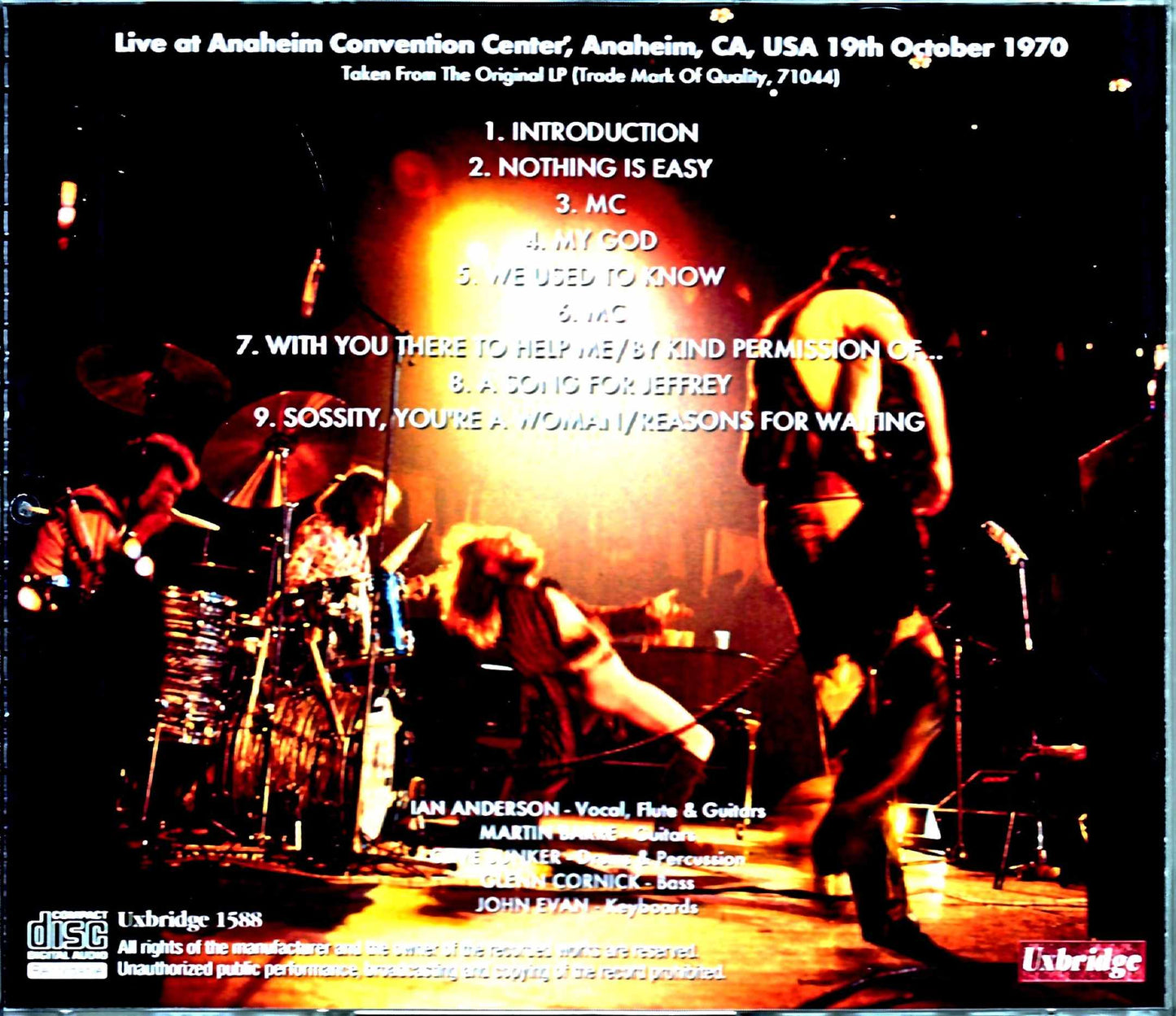 Jethro Tull/CA,USA 10.19.1970 Original LP Edition