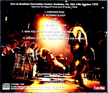 Jethro Tull/CA,USA 10.19.1970 Original LP Edition