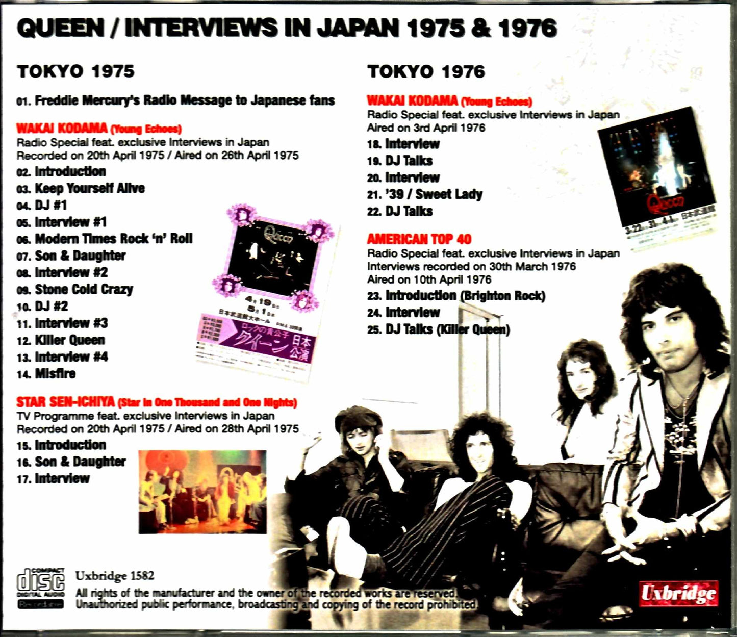 Queen / A collection of various Queen interview tracks recorded and aired in Spring 1975 & 1976