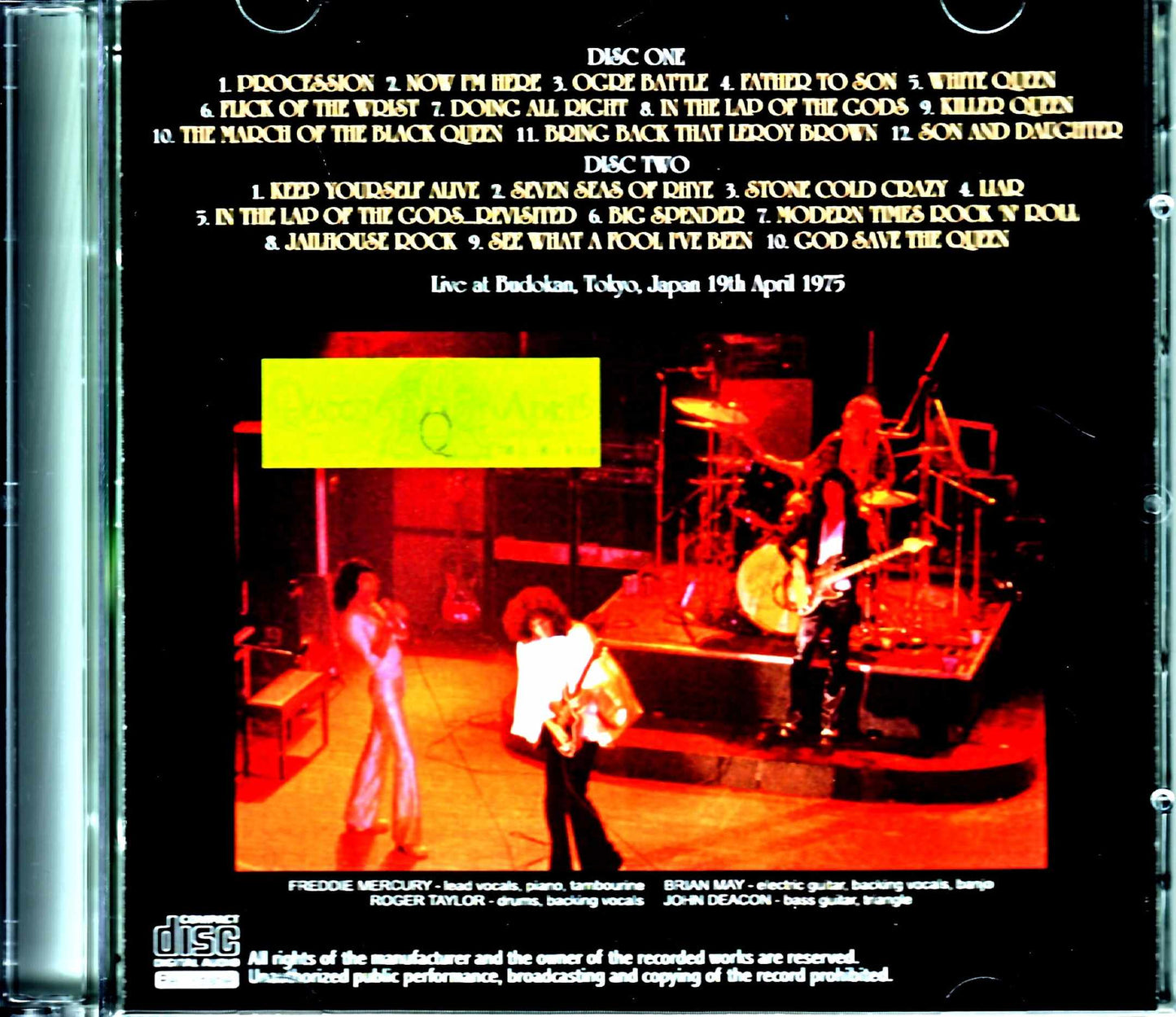 Queen / Tokyo, Japan 4.19.1975 Complete