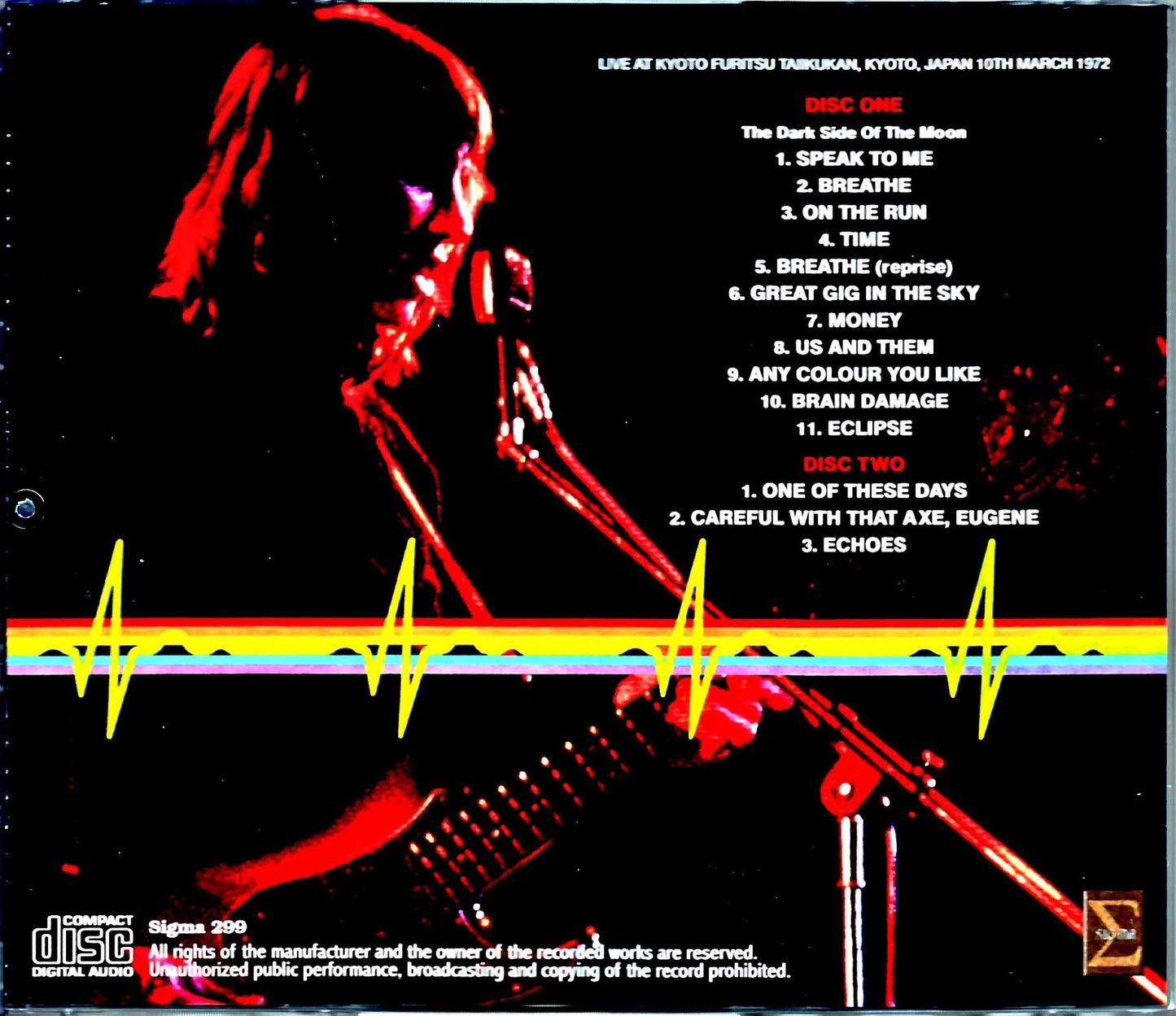 Pink Floyd Pink Floyd/Kyoto,Japan 1972 New Upgrade Master