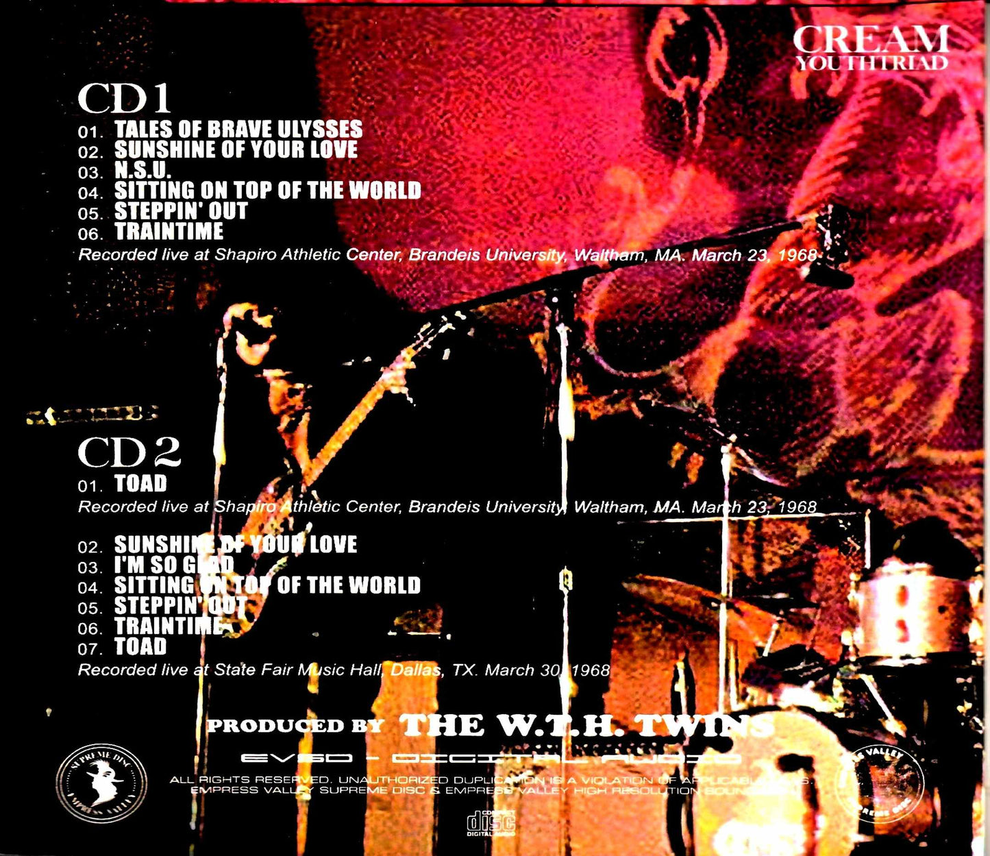 Cream Waltham 1968 & more