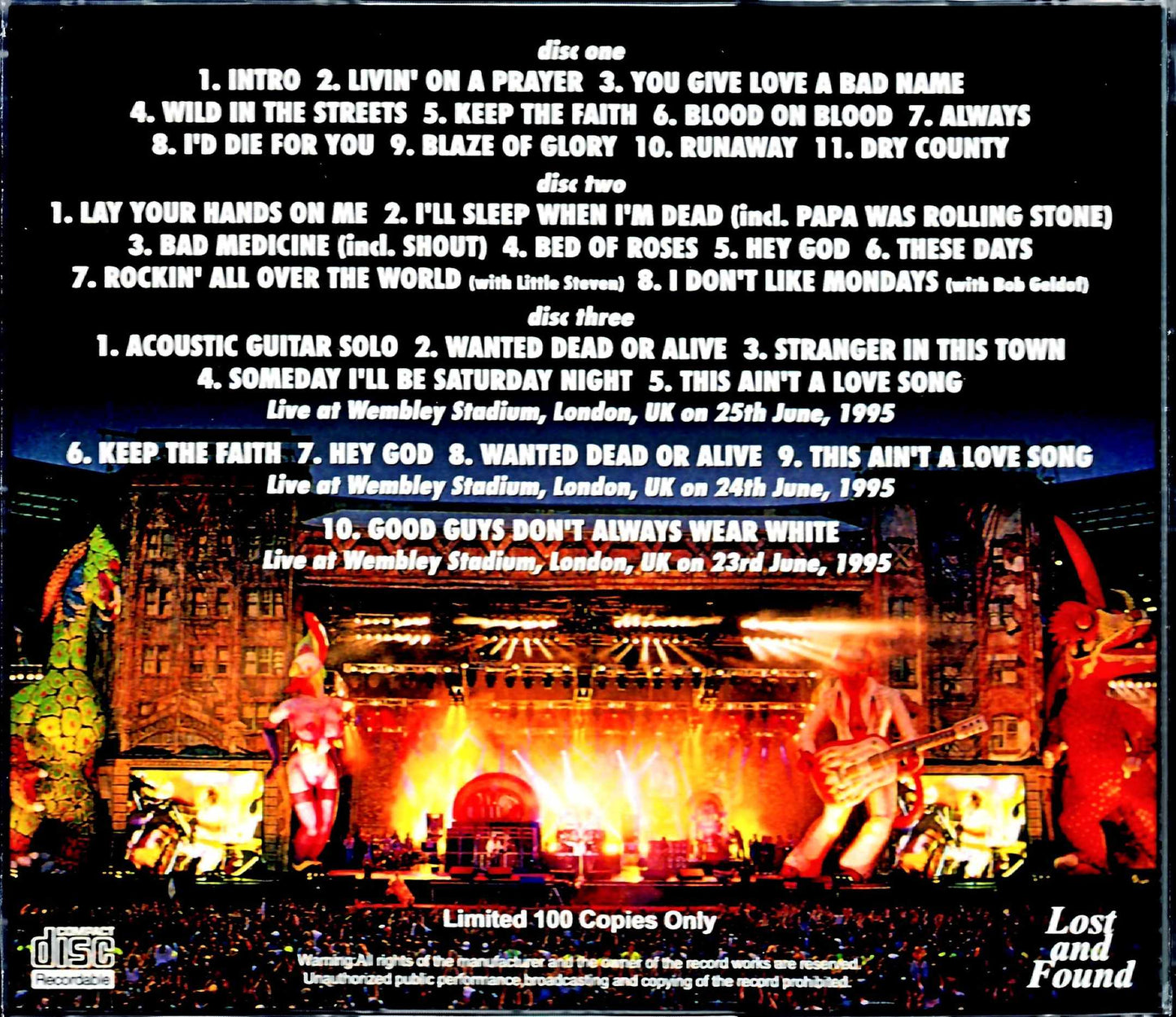 Bon Jovi/London,UK 6.25.1995 Complete & more