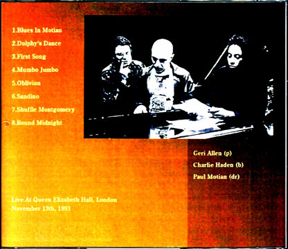Geri Allen Charlie Haden Paul Motian Juli Allen Charlie Haden/London,UK 1991