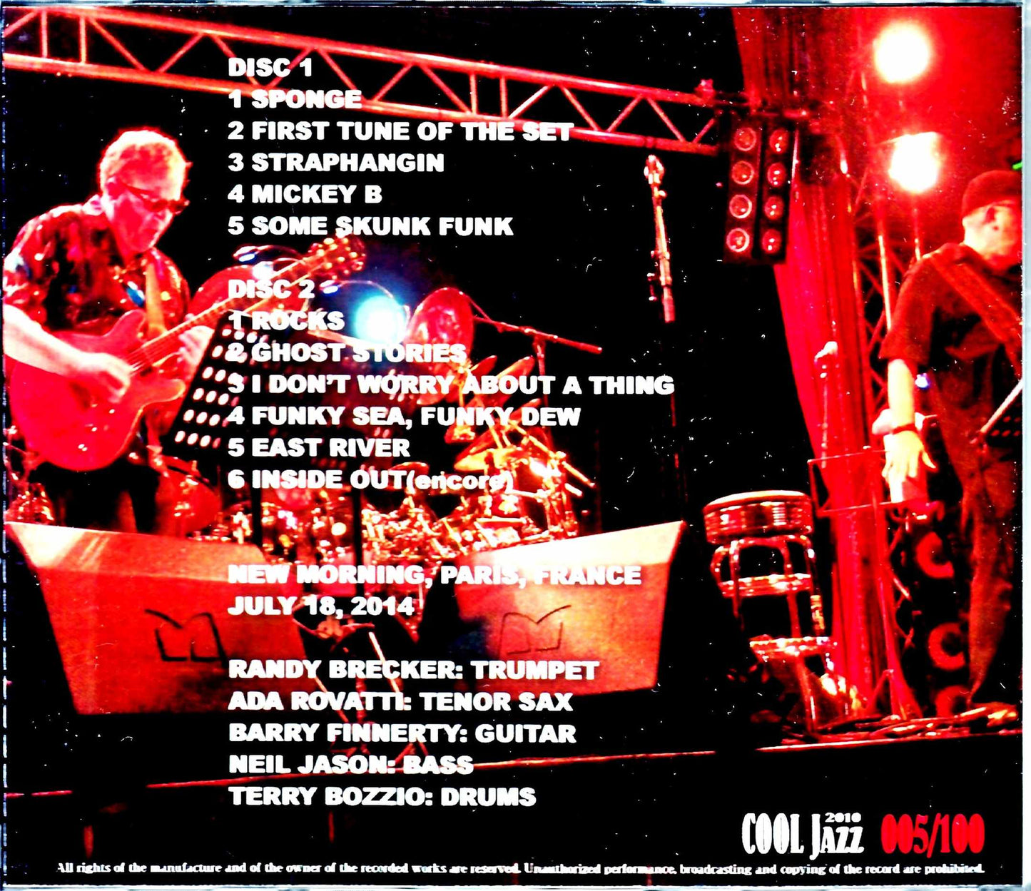 Brecker Brothers Band Reunion Brecker Brothers/France 2014 Complete