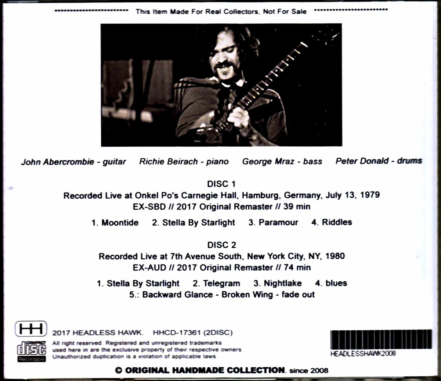 John Abercrombie Quartet John Abercrombie/Germany 1979 & more