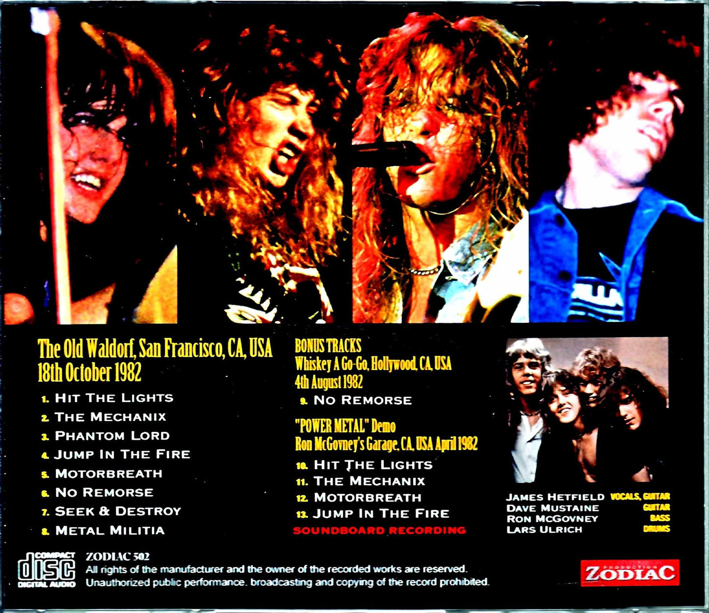 Metallica/CA,USA 10.18.1982 & more