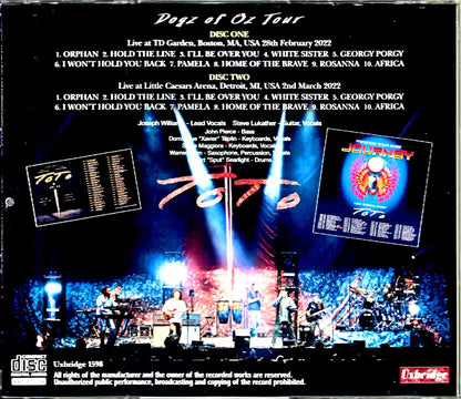 Toto/MA,USA 2022 & more