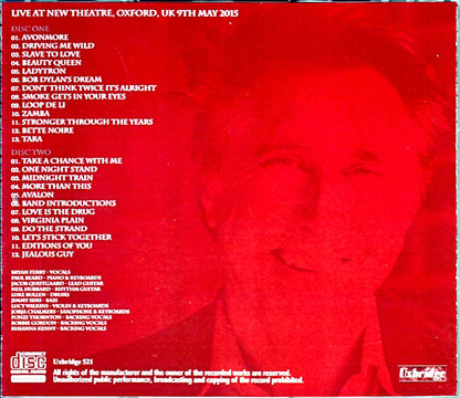 Bryan Ferry/England,UK 2015 Complete