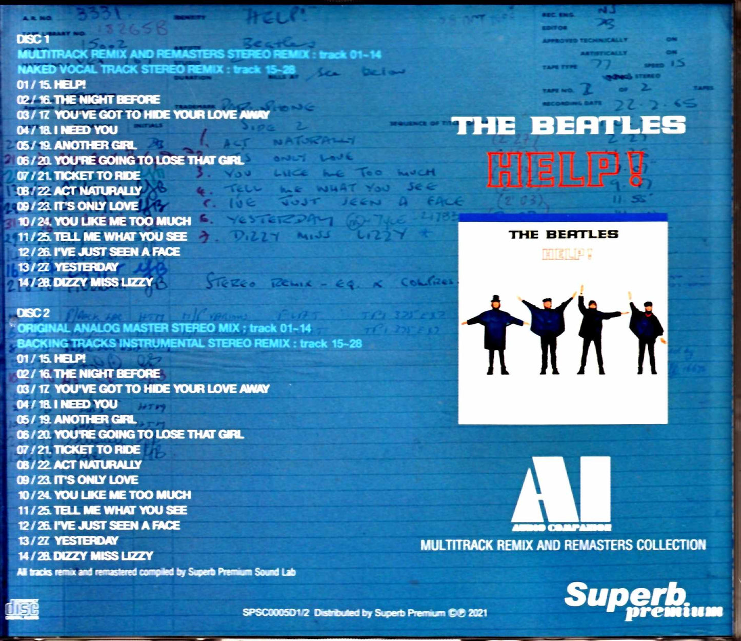 Beatles The Beatles/Help! 4 Are Idols Help! AI - Audio Compilation Multitrack Remix and Remasters